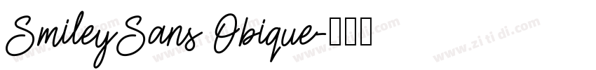 SmileySans Obique字体转换